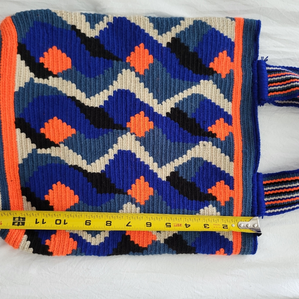 Wayuu Bag. Colorful Geometric Patterns. - Picture 3 of 5